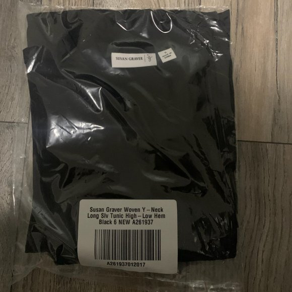 NWT SUSAN GRAVER Y-NECK LONG SLV HIGH-LOW TUNIC 6 - Picture 10 of 12